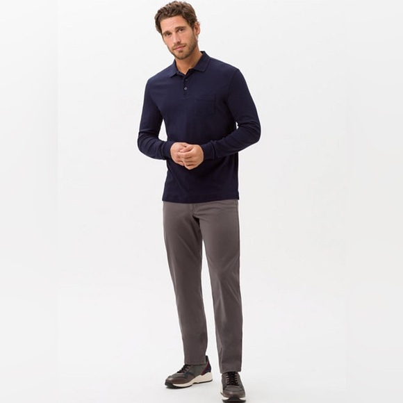 Men's Brax Feel Good Cooper Fancy Gray Pants - Picture 10 of 16